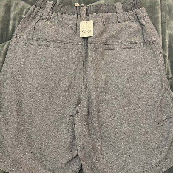 NWT Free People Blakely Trouser Shorts Grey Stripe Size Small $98 - Picture 7 of 10